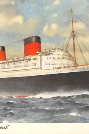 Rabat Engeland Cunard Line R.M.S. Queen Elisabeth Scheepvaart Schepen England Europa HC47162