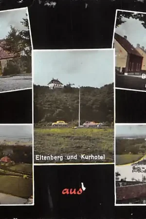 Wysoka jakość Elten 1949-1963 Nederland Drusus Brunnen Nieder-Elten Eltenberg und Kurhotel Bergstrasse Parkplatz 1961 D uitsland Deutschland Europa HC47153