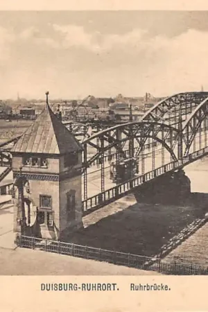 Duitsland Duisburg - Ruhrort Ruhrbrucke Tram Deutschland Europa HC46708 Promocja