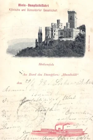 Wysoka jakość Duitsland Reclame Rhein-Dampfschiffahrt An bord des Dampfers Humboldt Stolzenfels Scheepvaart Schepen Deutschland Europa HC45819