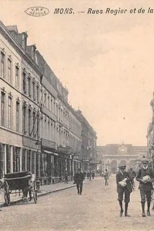 Wysoka jakość België Bergen Mons Rues Rogier et de la Station 1923 Europa HC45479