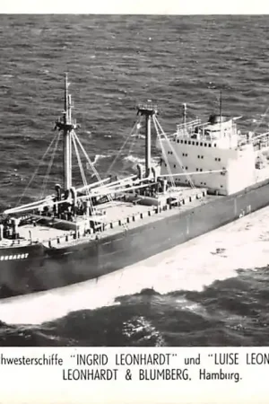 Schepen Scheepvaart Schwesterschiffe Ingrid Leonardt und Luise Leonhardt Leonhardt & Blumberg Hamburg Luchtfoto Schepen Scheepvaart Duitsland Deutschland Europa HC45193 Autentyczny