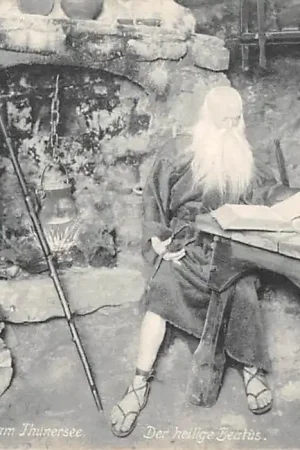 Promocja Zwitserland Interlaken Beatushohlen am Thunersee Der heilige Beatus Vintage Klederdracht Schweiz Switzerland Suisse Europa HC45078