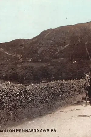 Oferta limitowana Engeland Wales Coach on Penmaenmawr Road Postkoets met paarden England Europa HC44950