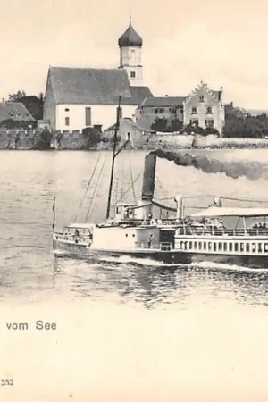 Zwrot pieniędzy Duitsland Wasserburg am Inn vom See Scheepvaart Binnenvaart schepen Deutschland Europa HC44573