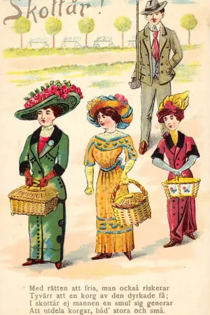 Zwrot pieniędzy Zweden Skottar! Schrikkeljaar Vintage Fantasie Mode Sverige Sweden Europa HC44515