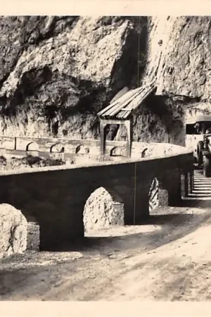 Kup teraz Oostenrijk Duitsland Flexenstrasse Risch-Lau Bregenz Auto bus Fotokaart Österreich Austria Deutschland Europa HC44464