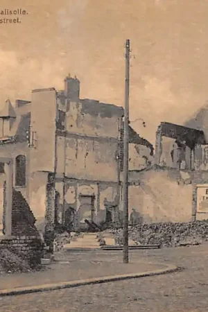 Wysoka jakość België Tamines Ruines Rue de Falisolle WO1 1914-1918 Europa HC43327