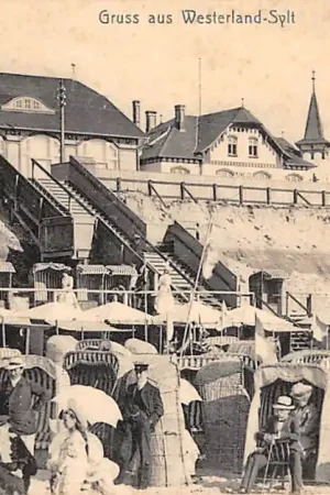 Tani Duitsland Westerland Sylt Bei der Lesehalle Strand Noordzee 1910 Deutschland Europa HC43200