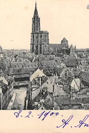 Autentyczny Frankrijk Strassburg Strasbourg Totalansicht Vue generale 1900 France Europa HC42976