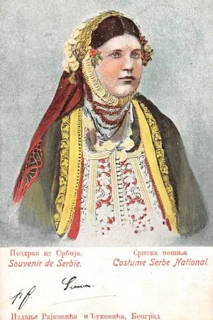Servië Costume Serbe National 1908 Republika Srbija Serbia Europa HC42551 Popularny