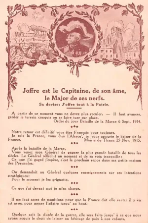 Wyprzedaż Frankrijk WO1 1914-1918 Joffre est le Capitaine, de son ame, le Major de ses nerfs Militair France Europa HC42365
