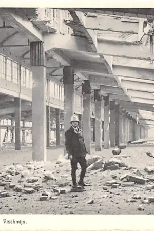 Premium België Oostende WO2 1940-1945 Oorlogsschade Vischmijn Europa HC42159