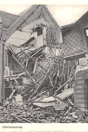 Ostatnia szansa België Oostende WO2 1940-1945 Oorlogsschade Stokholmstraat Europa HC42155