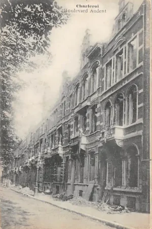 België Charleroi Boulevard Audent Oologsschade WO1 1914-1918 Europa HC42102 Darmowa dostawa