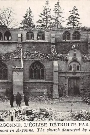 Tylko dziś Frankrijk WO1 1914-1918 Militair Clermont-en Argonne L'Eglise detruite par les Allemands France Europa HC42015