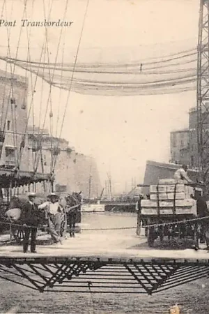 Tani Frankrijk Marseille Nacelle du pont Transbordeur Zweefbrug France EuropaHC41515