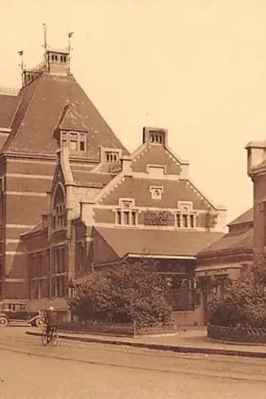 Autentyczny België Aat Ath La Gare La Poste Station en Postkantoor Spoorwegen Europa HC41452