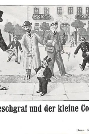 Nowość Duitsland Der grosse Dreschgraf und der kleine Cohn Karikatur Spotprent Deutschland Europa HC41070