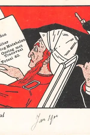 Ekspresowa dostawa Zuid-Afrika Groet uit Transvaal Oorlogen tijdens de Regeering van H.M. de Koningin Victoria Caricature Karikatur Spotprent Engeland England Europa South Africa Afrika HC41002