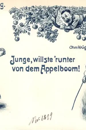 Zuid-Afrika Boerenoorlog 1899 Boer War Litho Der Boerenkrieg Junge, willste 'runter von dem Appelbaum! Caricature Karikatur South Africa Militair OOrlog Duitsland Deutschland Engeland England Europa Afrika HC40970 Szybka dostawa