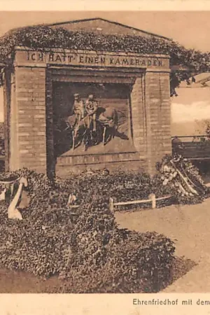 Ekspresowa dostawa Duitsland Bad Cleve Ehrenfriedhof mit dem Denkmal Nach der Slacht 1927 WO1 Militair Begraafplaats Deutschland Europa HC40864