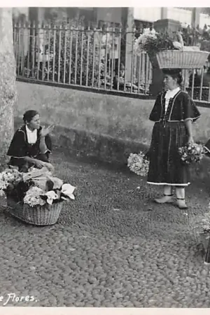 Madeira Fotokaart Vendedoras de Flores Portugal Europa HC40831 Promocja