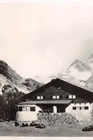 Kup teraz Oostenrijk Te bouwen berghut naar een ontwerp van den atchitect Friz Heler te Innsbruck Bouwsteen voor het Huttenbouwfonds der N.R.V. Austria Österreich Europa HC40808