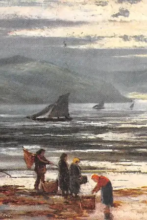 Darmowa dostawa Wales Llandudno Shrimpers West-Bay Illustrator Hadfield Engeland England UK Europa HC40738