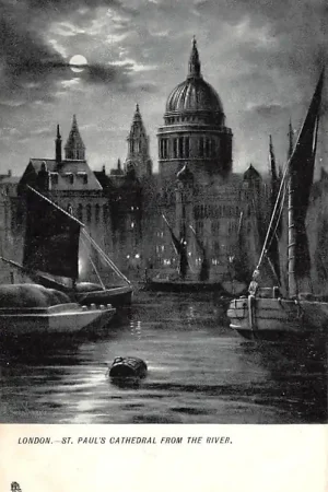 Engeland London St. Paul's Cathedral from the river by Moonlight England Europa HC40647 Oferta