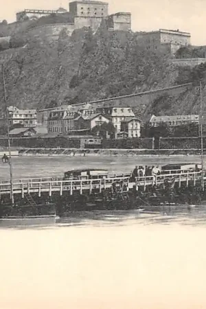 Duitsland Ehrenbreitstein Schiffbrucke Koblenz Schepen Scheepvaart 1900 Deutschland EuropaHC40638 Oferta