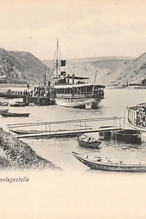 Oferta limitowana Duitsland Sankt Gaor Dampferanlegstelle 1900 Binnenvaart schepen Scheepvaart Deutschland Europa C40624