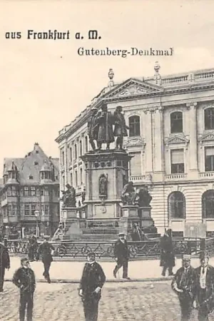 Duitsland Frankfurt a. M. Gutenberg-Denkmal Deutschland Europa HC40503 Promocja