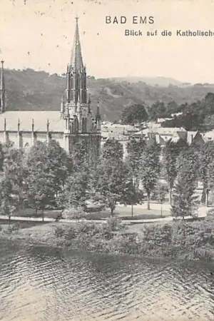 Bezpieczna płatność Duitsland Bad Ems Blick auf die Katholische Kirche 1908 Deutschland Europa HC39813
