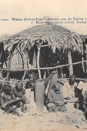 Autentyczny Senegal Mohammedaansche school Missiehuizen Weert - Donck - Lier van de Paters van den H. Geest België Afrika HC39633