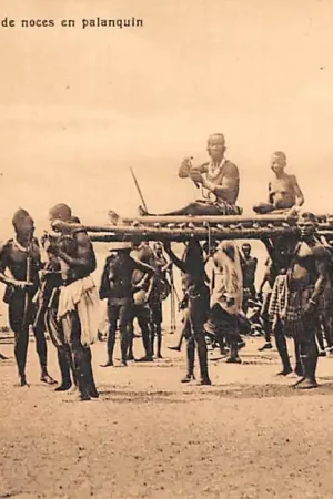 Congo Belge Umangi Une viste de noces en palanquin België Afrika HC39618 Ostatnia szansa