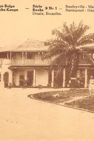 Wyprzedaż Congo Belge Stanleystad Handelshuis op den oever Stanleyville Maison de commerce a la rive België Afrika HC39600