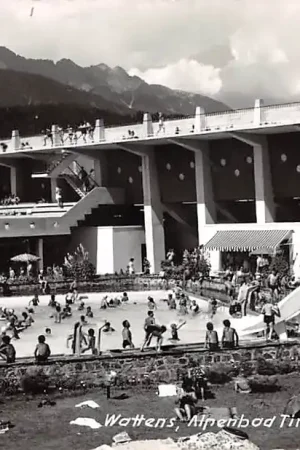 Oostenrijk Wattens Alpenbad Tirol m. Hochnissl Zwembad Österreich Austria Europa HC39400 Rabat