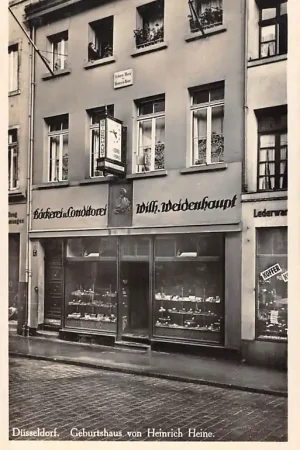 Szybka dostawa Duitsland Düsseldorf Backerei und Conditorei Geburtshaus von Heinrich Heine 1934 Deutschland Europa HC39389