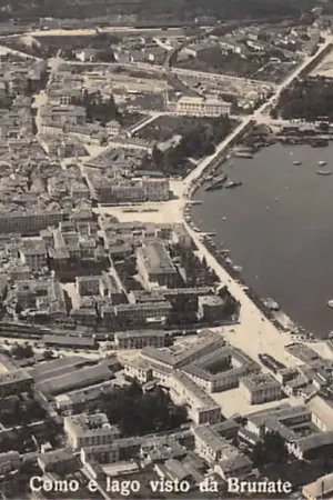 Autentyczny Italië Como e lago visto da Brunate Luchtfoto Italia Europa HC38866