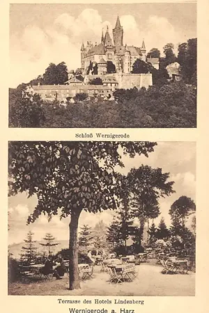 Duitsland Wernigerode a. Harz Schloss Terrasse des Hotels Lindenberg Deutschland Europa HC38843 Zwrot pieniędzy