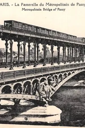 Popularny Frankrijk Paris La Passerelle du Metropolitain de Passy Tram France Europa HC38833