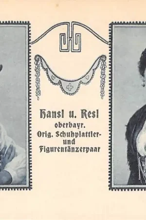 Duitsland Hansl u. Resl oberbayr. Orig. Schuhplattler-Figurentanzpaar Muziek Vintage Dansen Klederdracht Deutschland Europa HC38704 Autentyczny