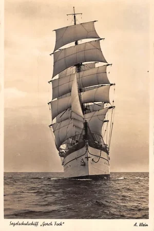 Duitsland Kiel Segelschulschiff Gorch Fock Fotokaart Schepen Scheepvaart Deutschland Europa HC38537 Ekspresowa dostawa