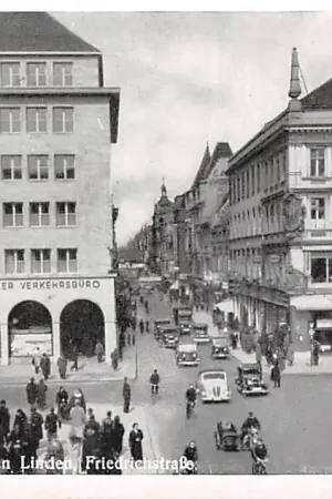 Oryginalny Duitsland Berlin Verkehr Unter den Linden Friedrichstrasse Deutschland Europa HC38027