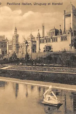 België Brussel Exposition de Bruxelles 1910 Bruxelles Pavillons Italien Uruguay et Herstal Italia Europa HC38019 Oryginalny