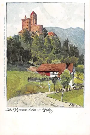 Duitsland Erlenbach Der Berwartstein in der Pfalz Kasteel Deutschland Europa HC37814 Kup teraz