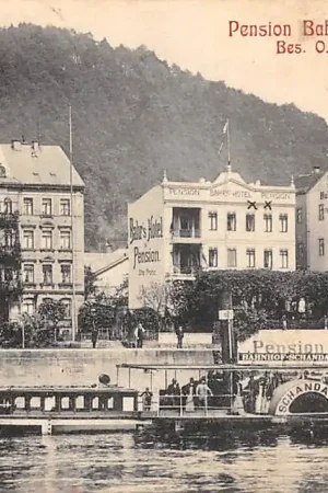 Oferta Duitsland Schandau Pension Bahr und Bahr's Hotel Bes. O. Protze Met Stoom Raderboot Schandau II 1906 Scheepvaart Binnenvaart schepen Deutschland Europa HC37821