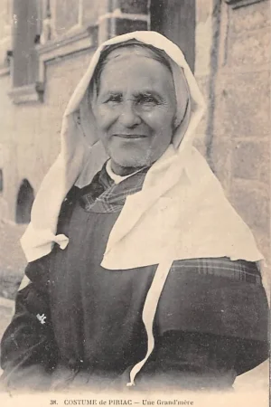 Tani Frankrijk Costume de Piriac Une Grand'mere Klederdracht France Europa Vintage HC37807