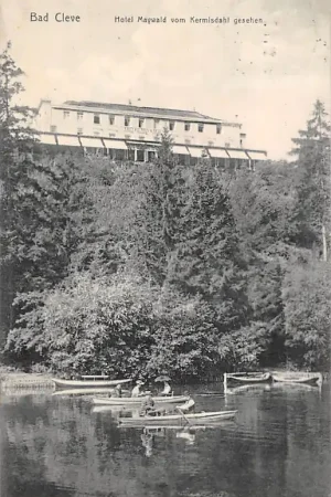 Duitsland Kleve Bad Cleve Hotel Maywald vom Kermisdahl gesehen 1911 Deutschland Europa HC37747 Zwrot pieniędzy
